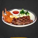 Steak and Prawn